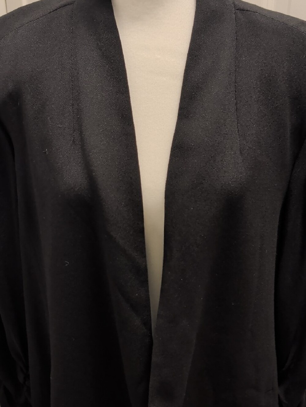 Nordstrom Halogen  NWT $119 Size 2X Black Open-Front Draped Blazer - Picture 2 of 9